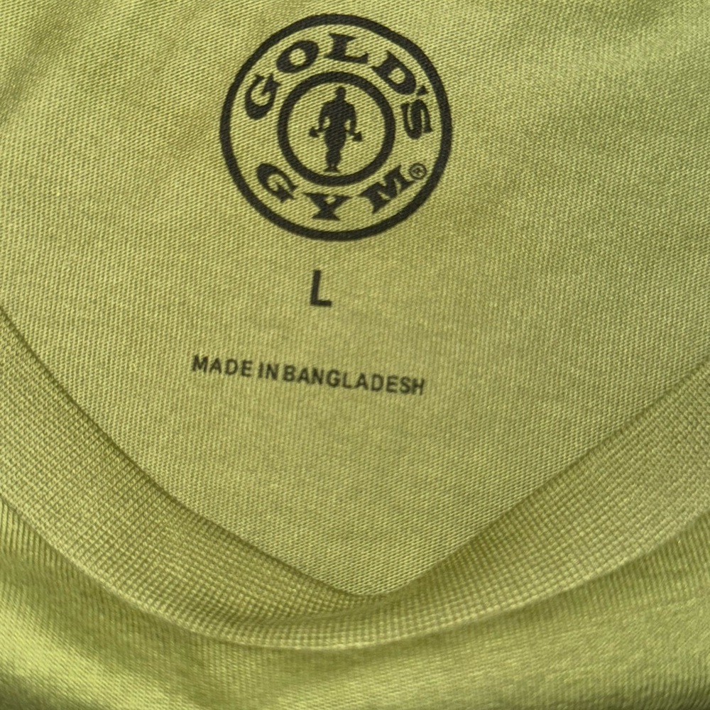 Golds Gym Authentic Green Men's T-Shirt Size Large - Picture 2 of 2